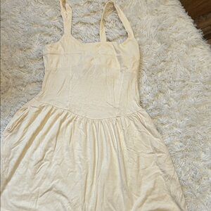 Free People Ivory Sleeveless Slip Dress
